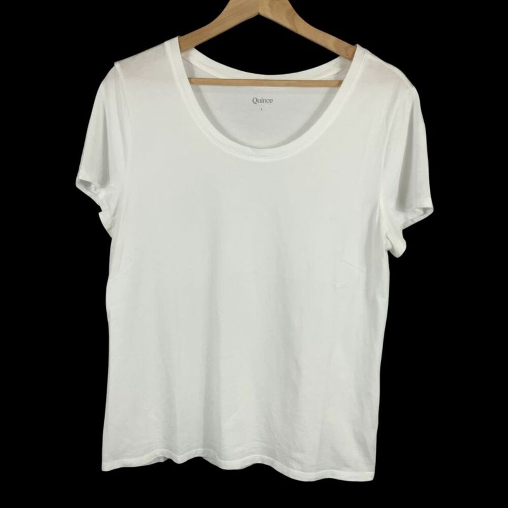 Quince White Sleeved Top L